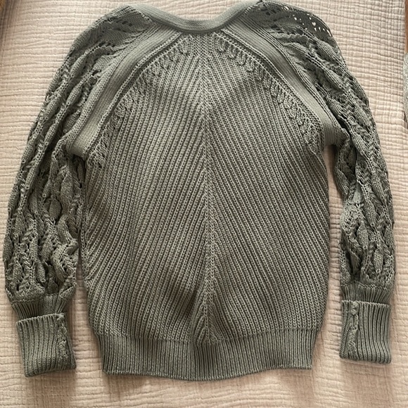Jonathan Simkhai Adeline Cardigan Sweater Open Knit Button Front Size Small - Picture 7 of 7